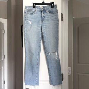 J Crew distresseed Jeans in blue color. Size 26